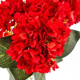Букет гортензий, 5 бутонов, красный, 44 см, изображение 4 ᐒ купить на  ❤ Like7km.com.ua