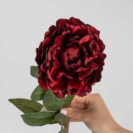Искусственные пионы с эфектом живого прикосновения, бордовые, 67 см, изображение 3 ᐒ купить на  ❤ Like7km.com.ua