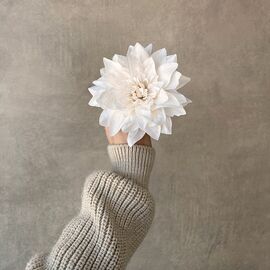 Головка георгина, кремовая, 15 см, изображение 4 ᐒ купить на  ❤ Like7km.com.ua