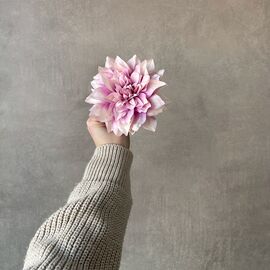 Головка георгина, кремово-лиловая, 15 см, изображение 4 ᐒ купить на  ❤ Like7km.com.ua