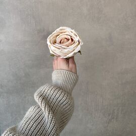 Головка розы, бежевая, 9 см, изображение 4 ᐒ купить на  ❤ Like7km.com.ua