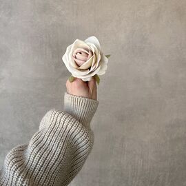 Головка розы, бежевая, 6,5 см, изображение 4 ᐒ купить на  ❤ Like7km.com.ua