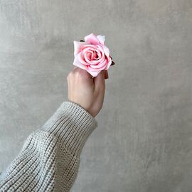 Головка розы, розовая, 7,5 см, изображение 4 ᐒ купить на  ❤ Like7km.com.ua