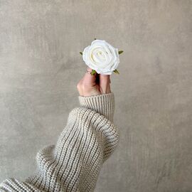 Головка розы, белая, 6 см, изображение 4 ᐒ купить на  ❤ Like7km.com.ua