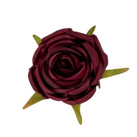 Головка розы, бордовая, 6 см, изображение 2 ᐒ купить на  ❤ Like7km.com.ua