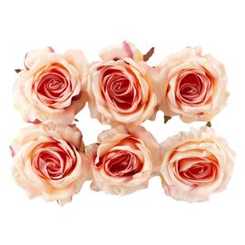 Головка розы, розовая, 9 см, изображение 2 ᐒ купить на  ❤ Like7km.com.ua