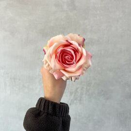 Головка розы, розовая, 9 см, изображение 5 ᐒ купить на  ❤ Like7km.com.ua