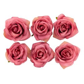 Головка розы, темно-розовая, 8 см, изображение 2 ᐒ купить на  ❤ Like7km.com.ua