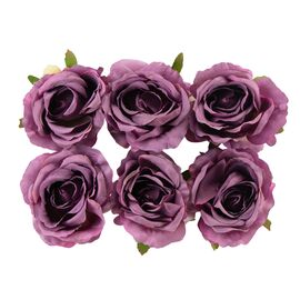 Головка розы, темно-сиреневая, 9 см, изображение 2 ᐒ купить на  ❤ Like7km.com.ua