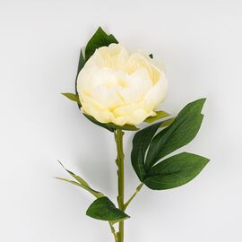 Искусственный пион, кремовый, 70 см, изображение 2 ᐒ купить на  ❤ Like7km.com.ua