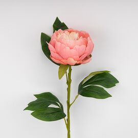 Искусственный пион, кремово-розовый, 70 см, изображение 2 ᐒ купить на  ❤ Like7km.com.ua