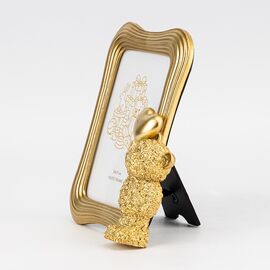 Фоторамка "Медвежонок с сердцем", золотая, 15,5*19,5 см, изображение 2 ᐒ купить на  ❤ Like7km.com.ua