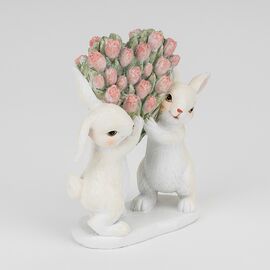 Статуэтка "Кролики с цветами", 14,5 см, изображение 2 ᐒ купить на  ❤ Like7km.com.ua
