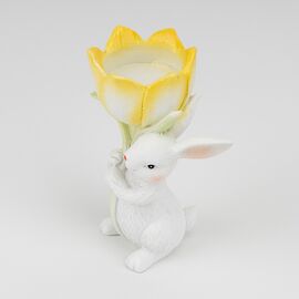 Подсвечник "Кролик с желтым тюльпаном", 12,5 см, изображение 3 ᐒ купить на  ❤ Like7km.com.ua