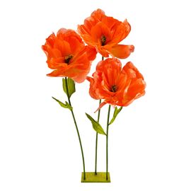 Большие ростовые декоративные цветы на стойке, красные, 165 см, изображение 2 ᐒ купить на  ❤ Like7km.com.ua