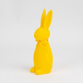 Фигурка флоковая "Пасхальный зайчик", желтая, 30 см, изображение 2 ᐒ купить на  ❤ Like7km.com.ua