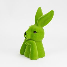 Фигурка флоковая "Пасхальный зайчик", зеленая, 25 см, изображение 2 ᐒ купить на  ❤ Like7km.com.ua