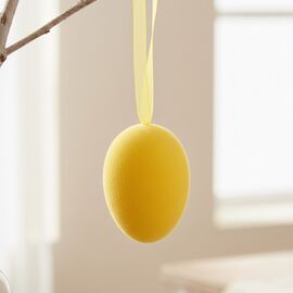 Набор из 5 подвесных флоковых крашанок, желтый, 7 см, изображение 3 ᐒ купить на  ❤ Like7km.com.ua