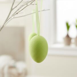 Набор из 3 подвесных флоковых крашанок, зеленый, 9,5 см, изображение 3 ᐒ купить на  ❤ Like7km.com.ua