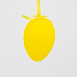 Крашанка флоковая подвесная, желтая, 14 см, изображение 3 ᐒ купить на  ❤ Like7km.com.ua