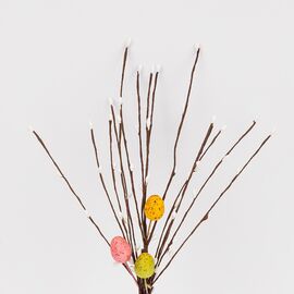 Пасхальная декоративная веточка с крашанками, 42 см, изображение 2 ᐒ купить на  ❤ Like7km.com.ua