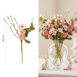 Пасхальная декоративная веточка "Розовая крашанка", 26 см, изображение 3 ᐒ купить на  ❤ Like7km.com.ua