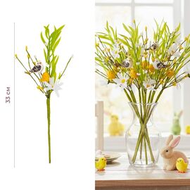 Пасхальная декоративная веточка "Птичка и крашанка", 33 см, изображение 3 ᐒ купить на  ❤ Like7km.com.ua