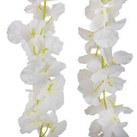 Искусственная гирлянда "Глициния", белая, изображение 2 ᐒ купить на  ❤ Like7km.com.ua
