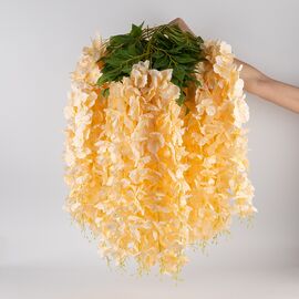 Искусственная свисающая ветвь "Глициния", кремовая, 110 см, изображение 3 ᐒ купить на  ❤ Like7km.com.ua