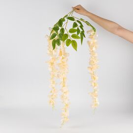 Искусственная свисающая ветвь "Глициния", кремовая, 110 см, изображение 5 ᐒ купить на  ❤ Like7km.com.ua