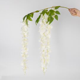 Искусственная свисающая ветвь "Глициния", белая, 110 см, изображение 2 ᐒ купить на  ❤ Like7km.com.ua