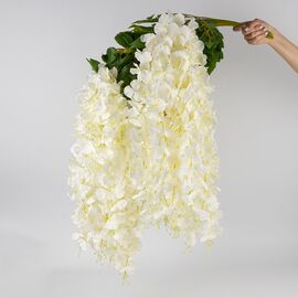 Искусственная свисающая ветвь "Глициния", белая, 110 см, изображение 4 ᐒ купить на  ❤ Like7km.com.ua