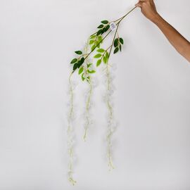 Искусственная свисающая ветвь "Глициния", белая, 110 см, изображение 2 ᐒ купить на  ❤ Like7km.com.ua