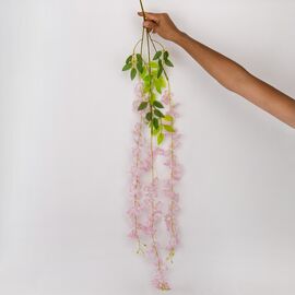 Искусственная свисающая ветвь "Глициния", розовая, 110 см, изображение 2 ᐒ купить на  ❤ Like7km.com.ua