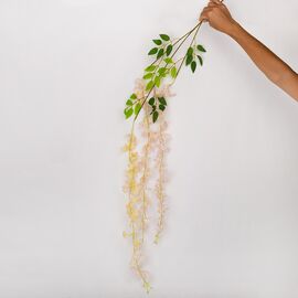 Искусственная свисающая ветвь "Глициния", бежевая, 110 см, изображение 2 ᐒ купить на  ❤ Like7km.com.ua