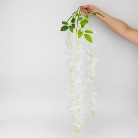 Набор из 12 свисающих веток "Глициния белая", 103 см, изображение 6 ᐒ купить на  ❤ Like7km.com.ua