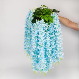 Набор из 12 свисающих веток "Глициния голубая", 103 см, изображение 5 ᐒ купить на  ❤ Like7km.com.ua