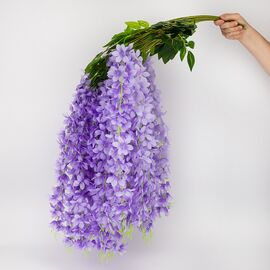 Набор из 12 свисающих веток "Глициния сиреневая", 103 см, изображение 2 ᐒ купить на  ❤ Like7km.com.ua