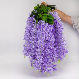 Набор из 12 свисающих веток "Глициния сиреневая", 103 см, изображение 5 ᐒ купить на  ❤ Like7km.com.ua