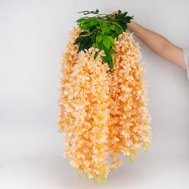 Набор из 12 свисающих веток "Глициния оранжевая", 103 см, изображение 5 ᐒ купить на  ❤ Like7km.com.ua