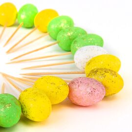 Набор пасхальных шпажек "Крашанки", 7 см, изображение 2 ᐒ купить на  ❤ Like7km.com.ua