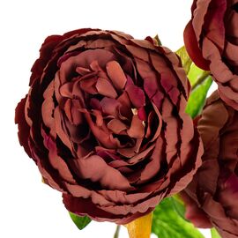 Букет "Пион с 3 -мя бутонами" бордовый, изображение 2 ᐒ купить на  ❤ Like7km.com.ua