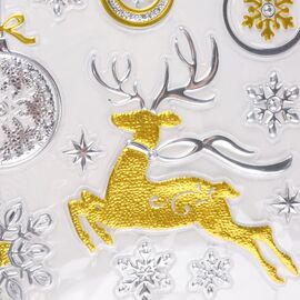 Наклейки "Олененок Рудольф и новогодние шарики", изображение 2 ᐒ купить на  ❤ Like7km.com.ua