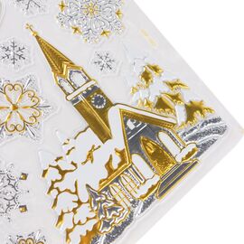 Наклейки "Счастливого Рождества" золотые, изображение 2 ᐒ купить на  ❤ Like7km.com.ua