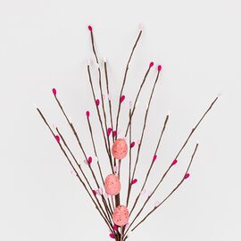 Пасхальная декоративная веточка с крашанками, 42 см, изображение 2 ᐒ купить на  ❤ Like7km.com.ua