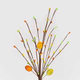 Пасхальная декоративная веточка с крашанками, 42 см, изображение 2 ᐒ купить на  ❤ Like7km.com.ua