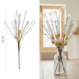 Пасхальная декоративная веточка с крашанками, 42 см, изображение 4 ᐒ купить на  ❤ Like7km.com.ua