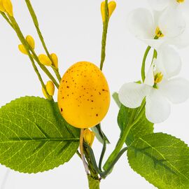 Пасхальная декоративная веточка "Желтая крашанка", 26 см, изображение 2 ᐒ купить на  ❤ Like7km.com.ua