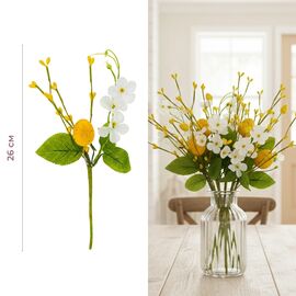 Пасхальная декоративная веточка "Желтая крашанка", 26 см, изображение 3 ᐒ купить на  ❤ Like7km.com.ua