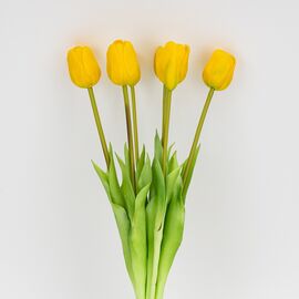 Букет латексных тюльпанов, 7 бутонов, желтый, 48 см, изображение 2 ᐒ купить на  ❤ Like7km.com.ua